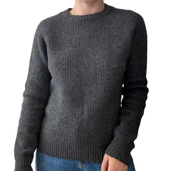 Patagonia Womens Charcoal Gray Recycled Wool Ribbed Sweater XS - Picture 6 of 6